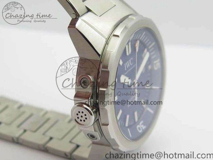 MIROTIME 0104 EasyMatch Aquatimer Automatic IW329004 V6F 1:1 Best Edition Blue Dial On SS Bracelet MIYOTA 7224